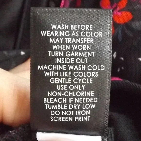 new TORRID Dress, 0/L, Black, Red/Purple Floral, Ruched Skirt, Scoop neck, Meshy - Picture 14 of 16